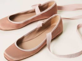 Ballerine in raso rosa